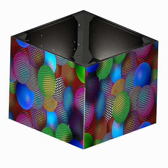 წინა სერვისი 90 გრადუსიანი LED პანელი Squre Column LED ეკრანისთვის